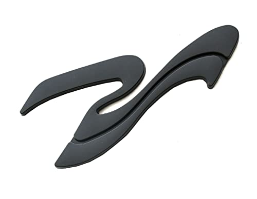 Image of 1x New SR Wave Logo 3D Badge Emblem Replacement for SEA RAY SEARAY Part Nameplate 205575 SR (Matte Black)