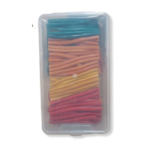 CHURRITOS BRILLO ARCO IRIS - Estuche 200 golosinas 1.5kg Jake - Para fiestas, chuches, navidad, regalo, caramelos, piñata cumpleaños infantil, gominolas, regaliz colores, palote.