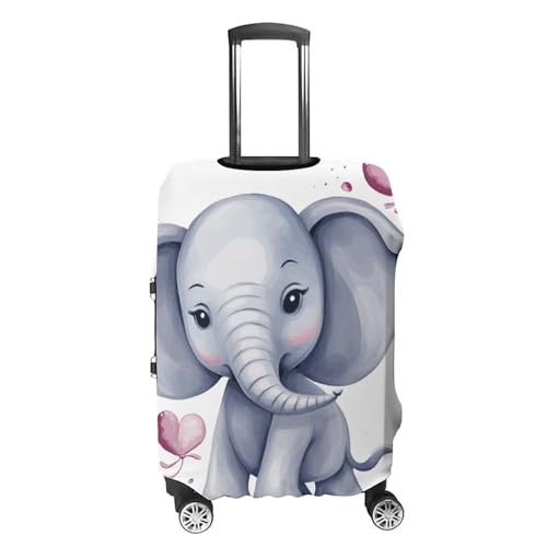 Cute Elephant Printed Luggage Cover Protector, Fits 18-32 Inch Luggage4