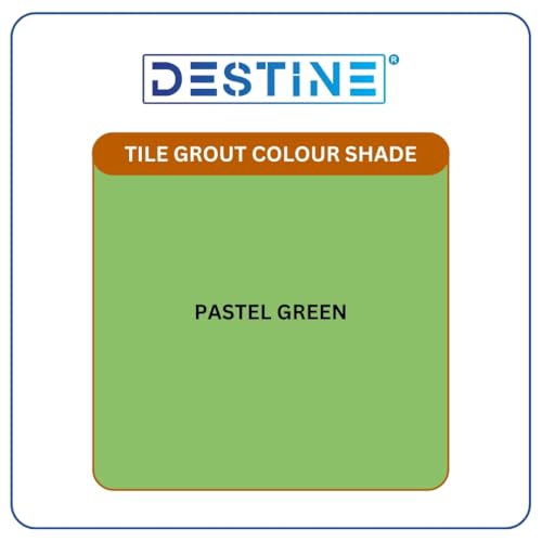Image of DESTINE READY-TO-MIX inchTILE GROUT inch (16 COLOURS) (ALL PACKS: 100 Gm,250 Gm,400 Gm,800 Gm,1 Kg), Waterproof, Crack Filler, Cement Based Tile Gap Filler (3 Kg, Pastel Green)