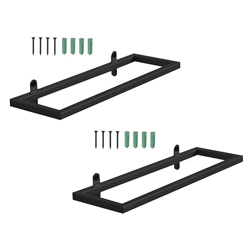 BESTonZON - Estantería para vino de pared, soporte práctico para botellas de vino, juego de diseño chic y ahorro de espacio, color negro