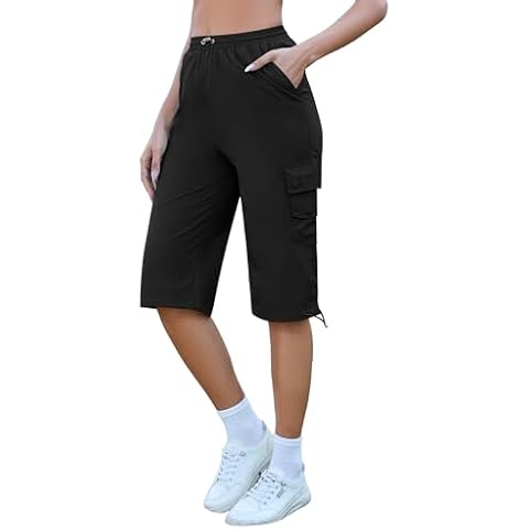Marvmys Women's Cargo Capris Pants Cover