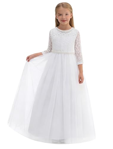 Vintage Floral Lace Flower Girl Dress