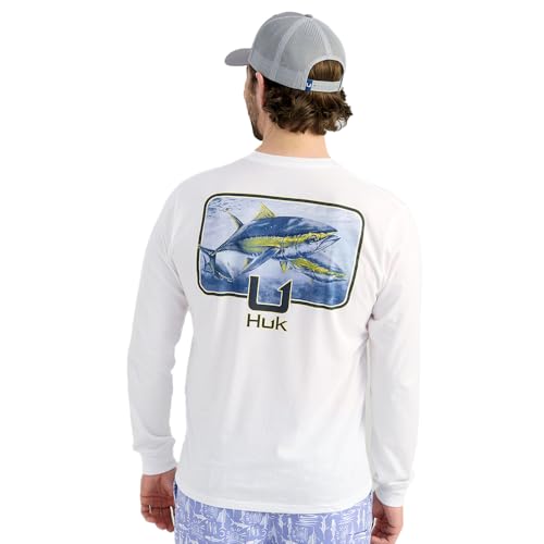 HUK Men's Kc Scott Pocket Tee, Comfortable Performance Fishing Long Sleeve T-Shirt with Chest Pocket
