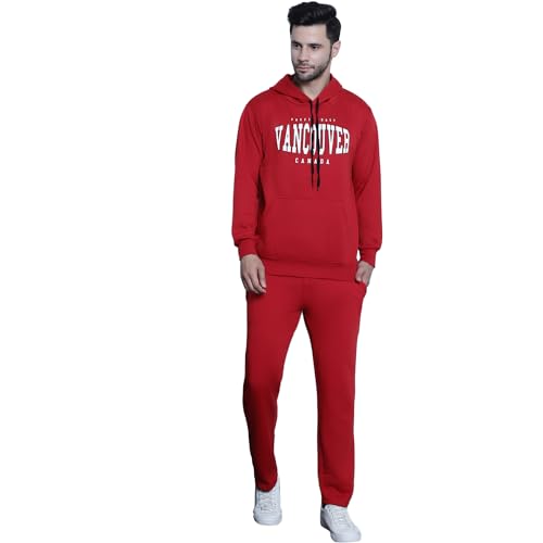 Image of Mack Jonney Printed Round Neck Cotton Fleece Track Suit for Men (Pack of 2)(Kangaroo Pockets)-MACK51565