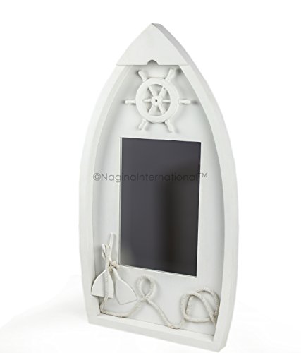 Nagina International Bay Craft Nautical Handcrafted Plane Wall Decor Mirror With Accentuated Ropes & Ship Wheel | Beach House Decor & Gifts #TOP7