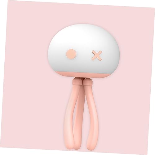 Lámpara de mesa recargable medusa de silicona rosa miniatura 4