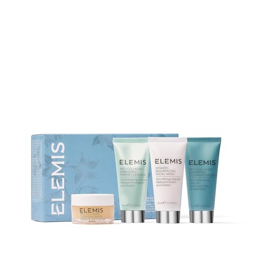 ELEMIS Double Cleanse Starter Collection 4-Piece Skincare Set for Customized Cleansing Includes Cleansing Balm Mousse Resurfacing Wash & Marine Cleanser Discovery Set for All Skin Types
