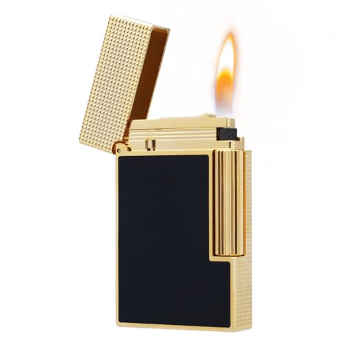 Encendedor clásico de latón negro mate con sonido Ping miniatura 2