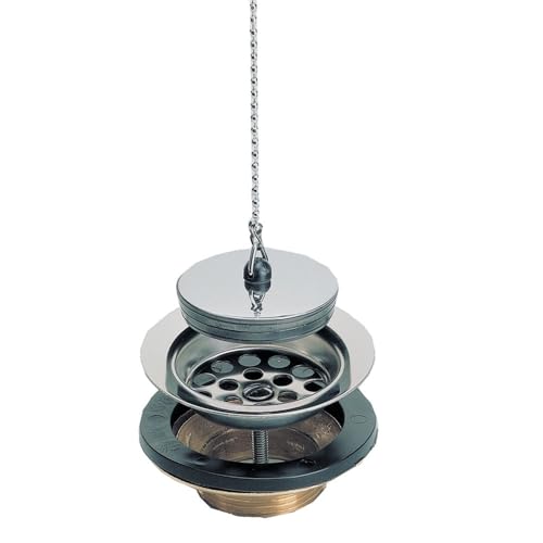 Bonde laiton diamètre 84mm à bouchon pour évier grès 1060 rèf. 0501003