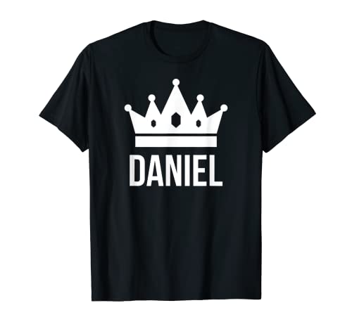 Daniel - Camisa con nombre para hombre, diseño de la corona del rey príncipe Camiseta