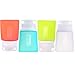 JasCherry Mini Petits Flacon en Silicone Vide Bouteilles de Voyage 4 Pièces Set pour Le Parfum, Shampooing, Lotion, Savon Shampo etc - (Capacité 37ml)