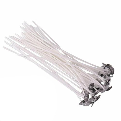 Mechas para velas de algodón y metal 20 cm 20 pcs