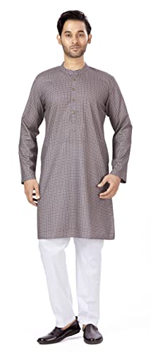 Image of Studio Shringaar Men's Cotton Relaxed Fit Straight Kurta