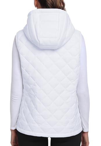 Chaleco acolchado para mujer MoFiz con capucha y cremallera completa 3