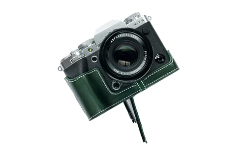 Demi-étui cuir Fujifilm X-T5 TP Original fait main vert