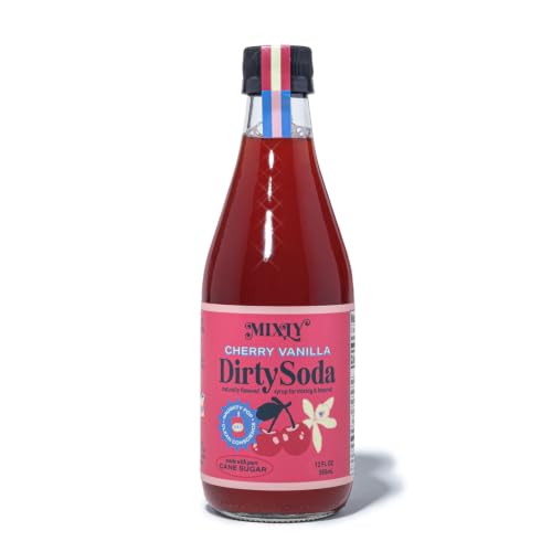 Mixly Cherry Vanilla Dirty Soda Syrup – Flavored Syrups for Drinks, 12 oz
