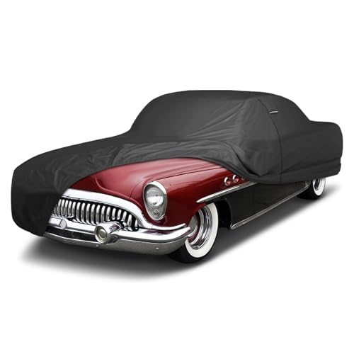 Image of iCarCover Premium Custom Car Cover for 1950-1953 Buick Super 4-Door Heavy Duty Waterproof All Weather Rain Snow UV Sun Protector Custom Fit Full Exterior Indoor Outdoor Protection Car Cover (Black)