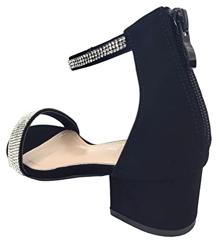 Lucky Top Girls Dress Dress Sandal Rhinestones Low Heel Ankle Strap3