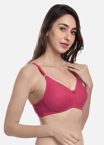 Image of FIMS - Fashion is my style Women Cotton Blend Non-Padded Non-Wired Moulded Bra Multicolor Cup- B