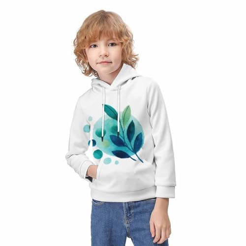Pull imprimé 3D style eaucolor avec poche kangourou confortable