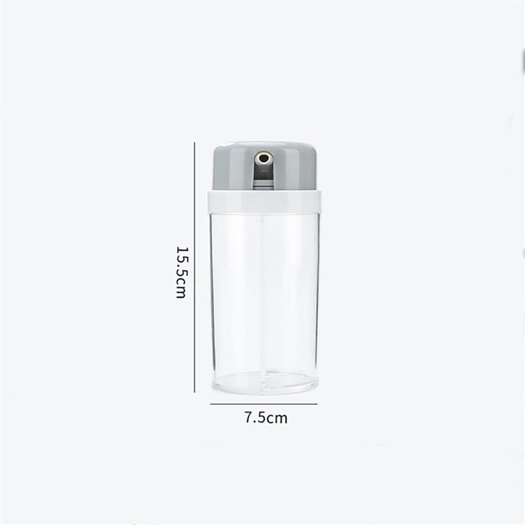 Two-in-One Rotating Kitchen Supplies Seasoning Bottle Leak-Proof Oil Pot Household Plastic Jar Soy Sauce Containers Kitchen (Color : Gray, Size : 180ml)
