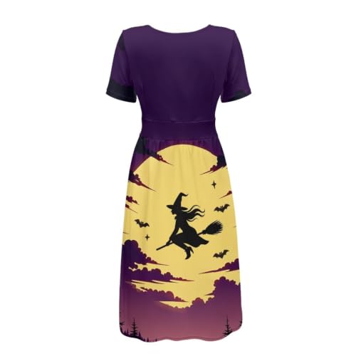 Image of Women's Summer Dresses Short Sleeve Formal Dresses with Pockets