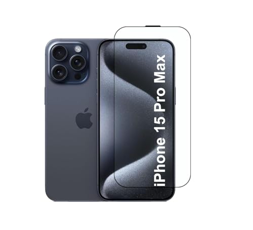 Image of DD SON Tempered Glass for iPhone 15 Pro Max | Screen Protector Full HD Quality Tempered Glass Anti-Scratch Edge to Edge Coverage with Easy Installation Kit (Black)