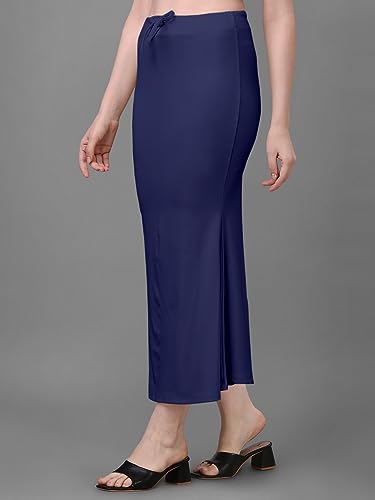 Image of Women's Saree Shapewear Petticoat, Cotton Blend Stretchable Mermaid Skirt, High Waist Tummy Control, Smooth Curve Fit with Adjustable Drawstring