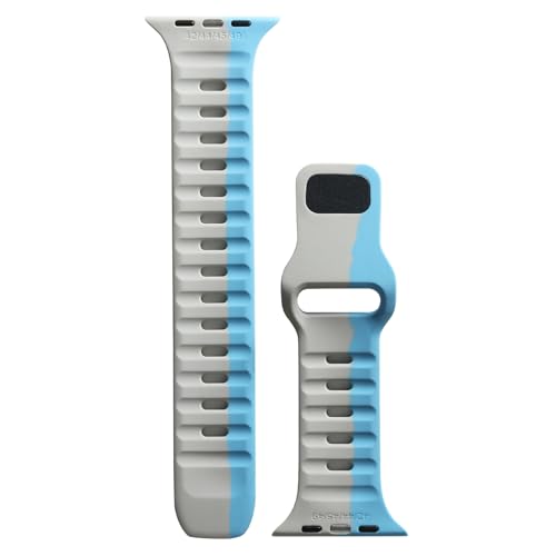 Square Buckle Horizontal Stripe Silicone Strap for Apple Watch Bands4