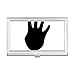 Four Gesture Outline Pattern Business Card Holder Case Pocket Box Wallet