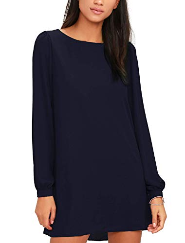 navy blue long sleeve short dress