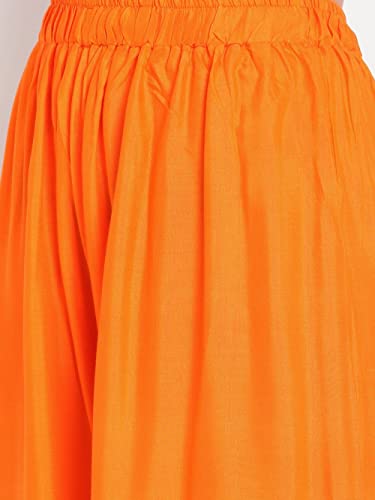 Image of Go Gazab - Stylish Women's Palazzo: Trendy Rayon Solid Color Ethnic Wear Palazzo