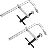 JMIATRY 2PCS Welding F Clamps 6 Inches F Clamp for Welding Clamps Heavy Duty Steel Bar Clamp 6-inch Heavy Duty F-Clamping Max Open 6-inch, Throat Depth 3 inch, 1320lbs Clamping Force