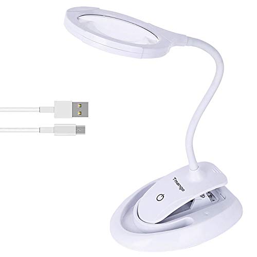 TMANGO Schreibtischlupe mit LED-Licht, biegbarer Schwanenhals mit Ständer und Klemme, wiederaufladbar, für Hobby, Handwerk, Lesen, Modellbau, Löten Cover