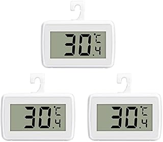 Freezer Thermometer, SUTMSH Fridge Freezer Thermometer digital with Read LCD Display Placement Modes Hanging, Standing - 3 Pcs