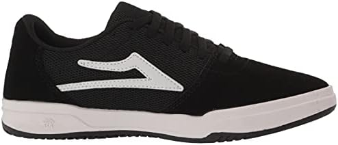 Lakai Men's Brighton Kids Skate Shoe, Black/White Suede, 12 | Image 5