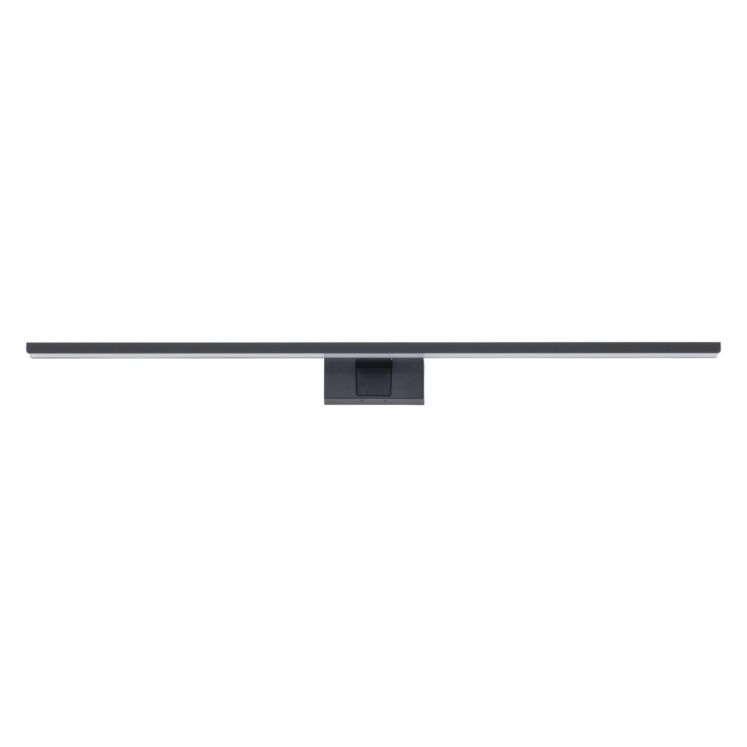 LED Spiegelleuchte Bad 80 cm lang groß IP44 Schwarz 4000 K 1100 lm neutralweißes Licht hell Metall Wandlampe innen Spiegel Badezimmer