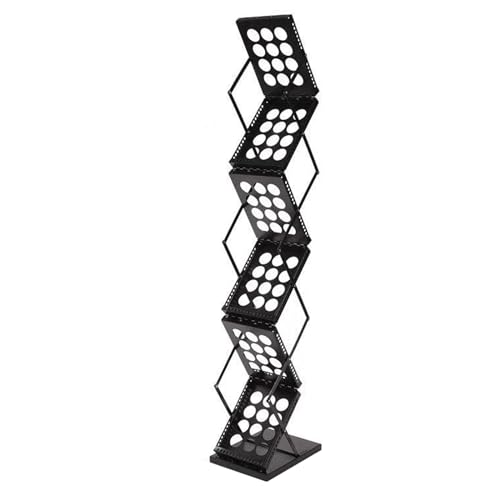 Présentoir de magazines pliable double face portable pour salons