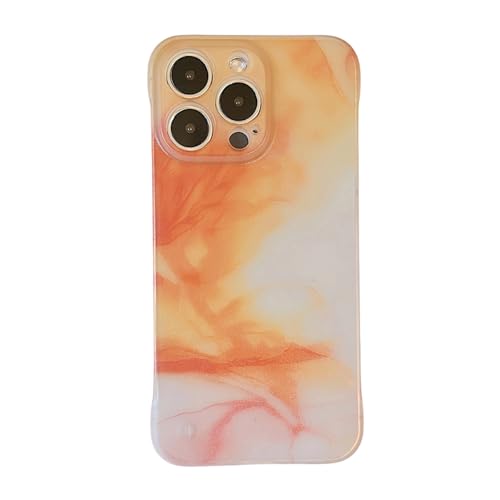 Protection objectif iPhone 14 Pro Max coque paillettes orange anti-rayure