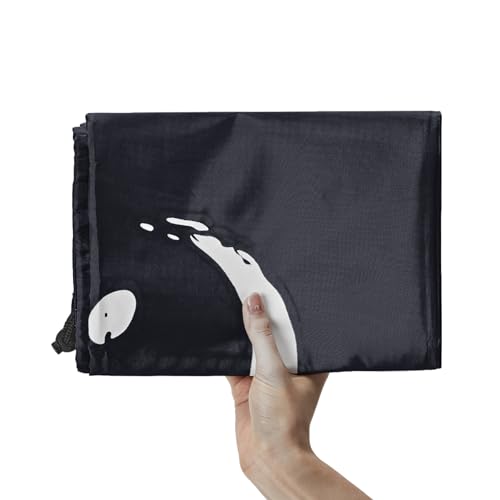 HOMEST XL Wash Me Travel Laundry Bag, Dirty Clothes Organizer, Large Enough to Hold 4 Loads of Garments, Easy Fit a Hamper or Clothing Basket, Black