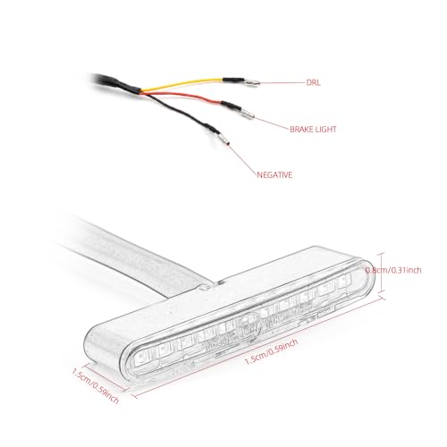 evomosa Mini Motorrad Rücklicht LED Motorrad Rückbremsleuchte Bremslicht Lampe für Roller ATV Cafe Racer Bobber Heckleuchten (Schwarz)