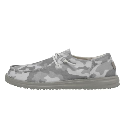 Image of HEYDUDE Women's Wendy Funk Cloud Camo Size 9 | Women's Shoes | Women's Lace Up Loafers | Comfortable & Light-Weight