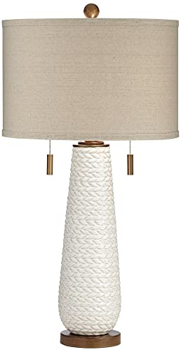 Lámpara de Mesa Kingston de Cerámica Blanca con USB miniatura 2