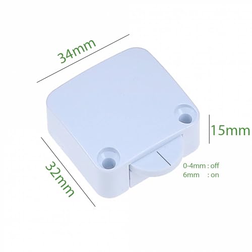 4 x Door Contact Switches Cabinet Switch Contact Switch 2A 250V Chest Switch Door Switch for Furniture Door Furniture Switch Button Light Switch White - Image 4