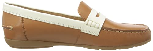 Image of Geox Women's D ANNYTAH MOC Moccasin, Camel /White, 4 UK