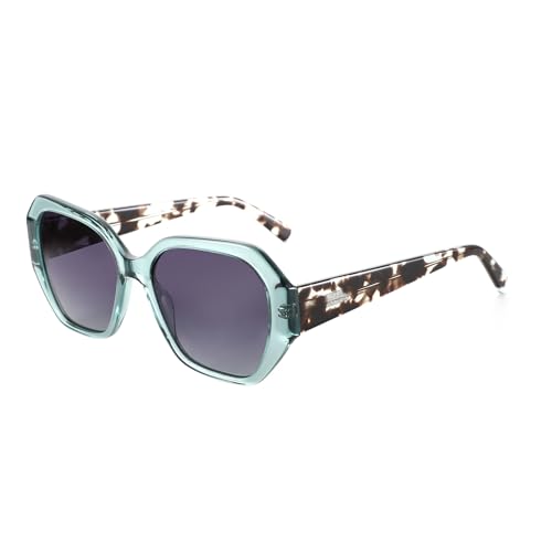 ZENOTTIC Gafas De Sol Polarizadas Para Mujeres A La Moda: Gafas Hexagonales De Diseñador Para Mujeres - Gafas Retro Con Protección UV400 Cristal Verde