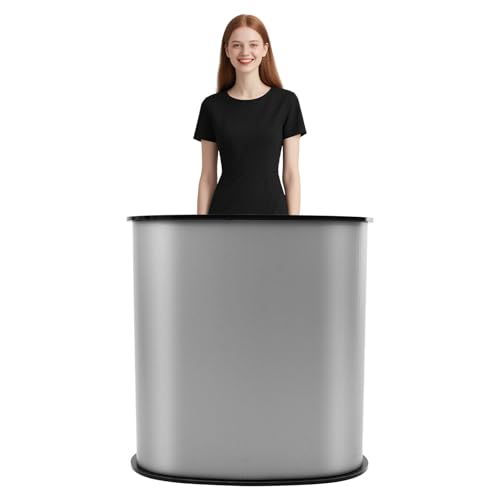 CuCummoo Faltbar Prsentationsstnder Messetheke 40 * 90 * 90cm Faltbar Empfangstheke Rezeption Counter Round für spezielle Ereignisse Werbeliteratur Produktvorführungen Geschäftstreffen