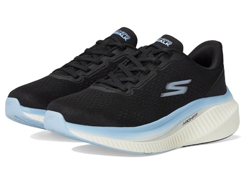 Skechers Women's Max Cushioning Arch Fit Roslyn Sneaker, Black/Blue, 8