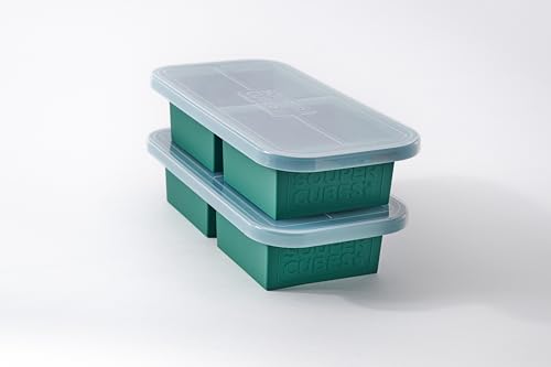 Image of Souper Cubes 2 Cup Silicone Freezer Molds, Kale, 2-Pack | 100% Platinum-Cured Silicone Freezer Cubes, Oven and Microwave Safe, Perfect for Freezing Lasagna, Casseroles and More